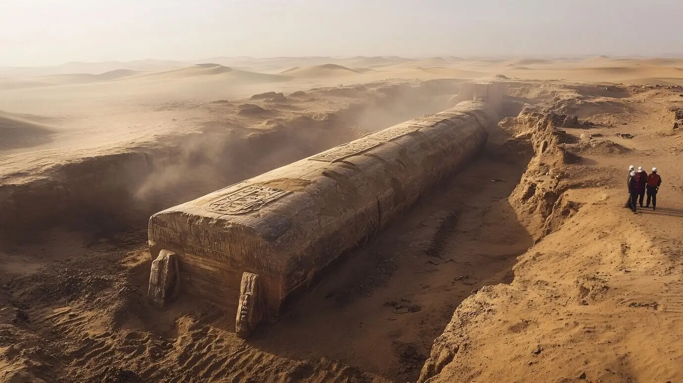 Archäologische Ausgrabungsstätte mit antiken Überresten und Entdeckungen